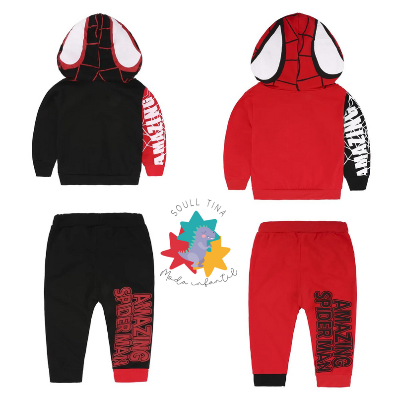 Conjunto Infantil Masculino Inverno Homem Aranha - Frete Grátis