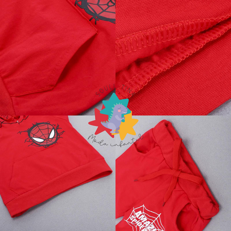 Conjunto Infantil Masculino Inverno Homem Aranha - Frete Grátis