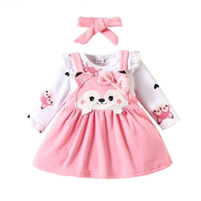 Conjunto Vestido Raposa RN ( 0 - 19 Meses)