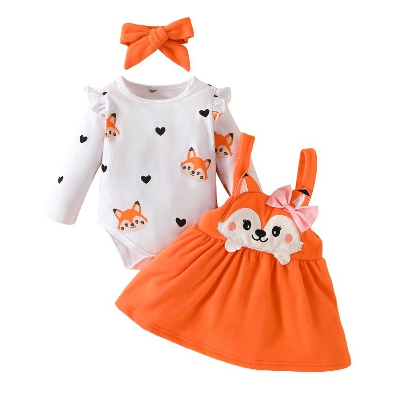 Conjunto Vestido Raposa RN ( 0 - 19 Meses)