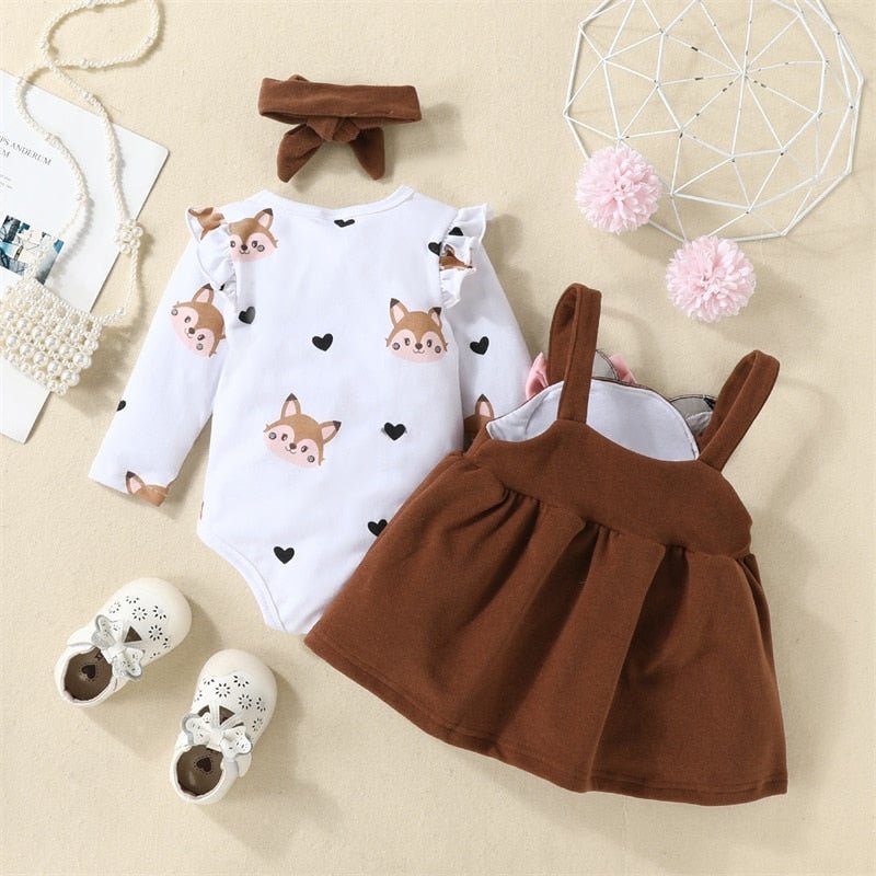 Conjunto Vestido Raposa RN ( 0 - 19 Meses)