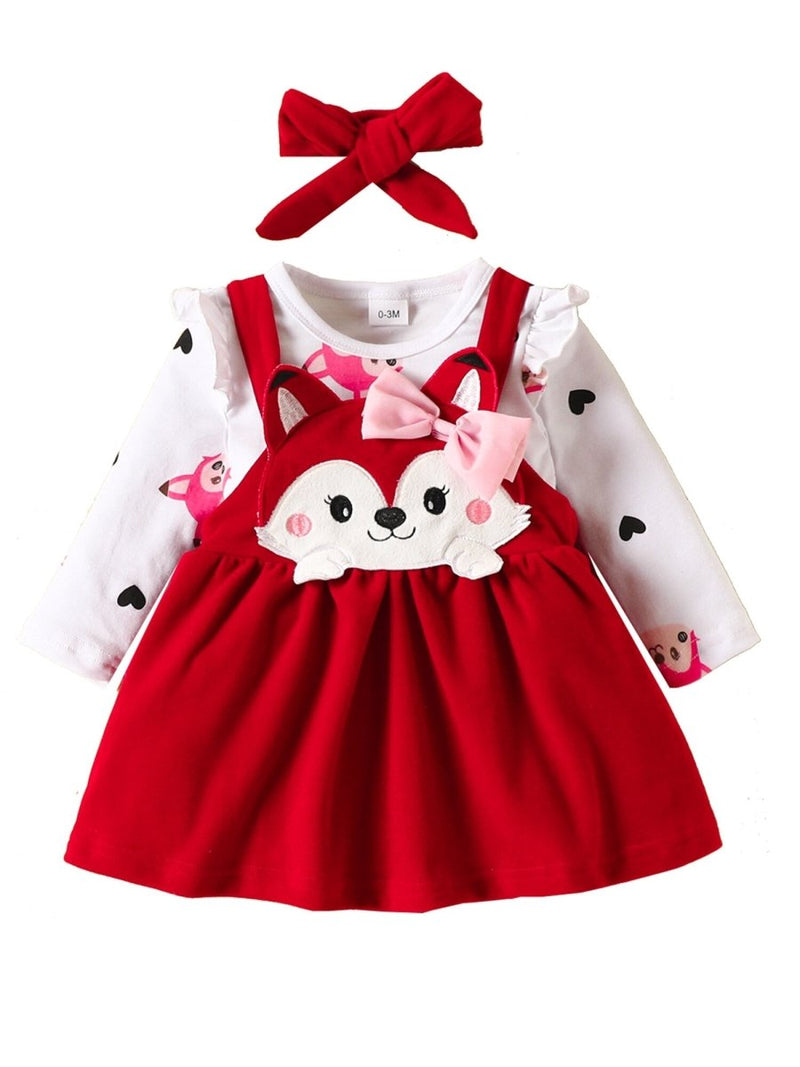 Conjunto Vestido Raposa RN ( 0 - 19 Meses)