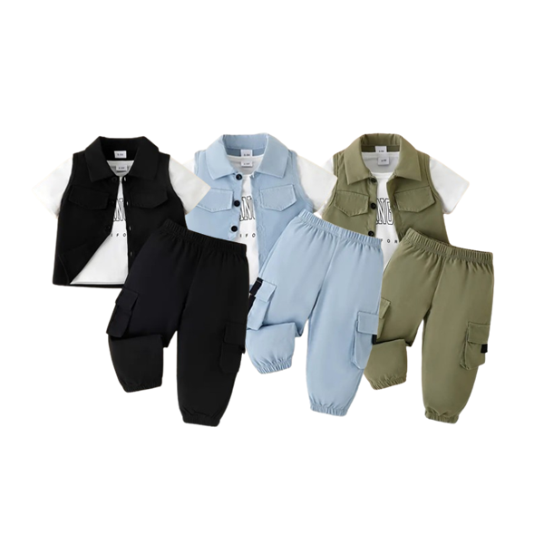 KIT com 3 Conjuntos Luxury Kids