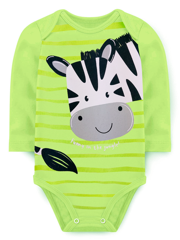 KIT BODY BEBÊ 5 PEÇAS RIBANA ZEBRA